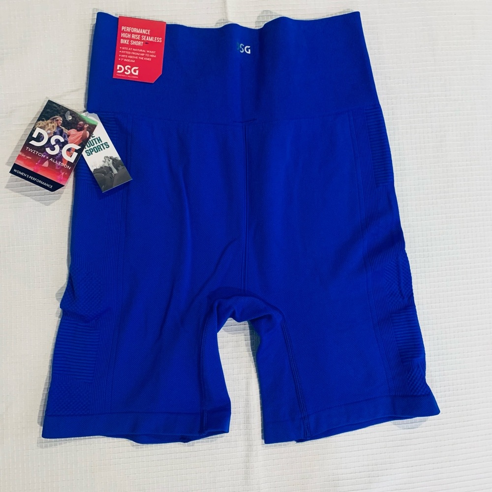 NWT DSG Womens Seamless Bike Short in Lucid Blue